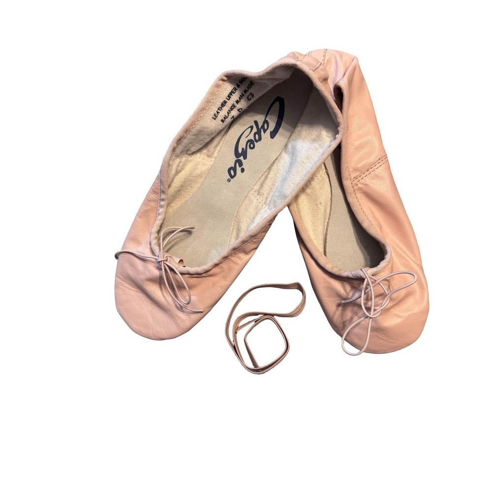 Capezio Ballet Shoes Women Size‎ 7D Leather Full Sole Dance Slippers 200 NPK NEW